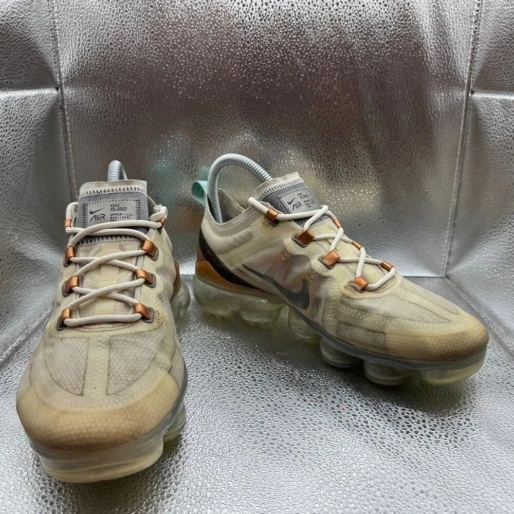 Size 8 Nike Air VaporMax SE Low Top Womens White Brown Sneakers BV6483-002 - Picture 3 of 10